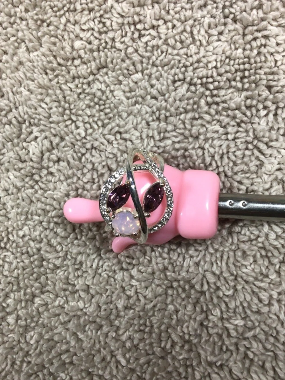 Pink Purple Statement Ring